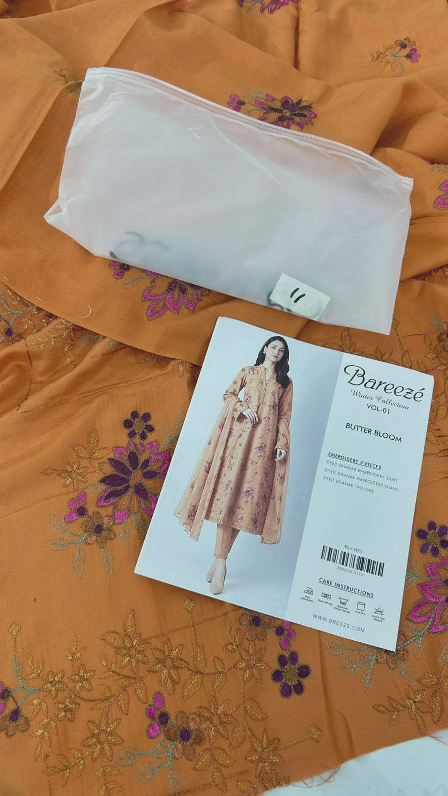 BAREEZE DHANAK EMB 3 PC