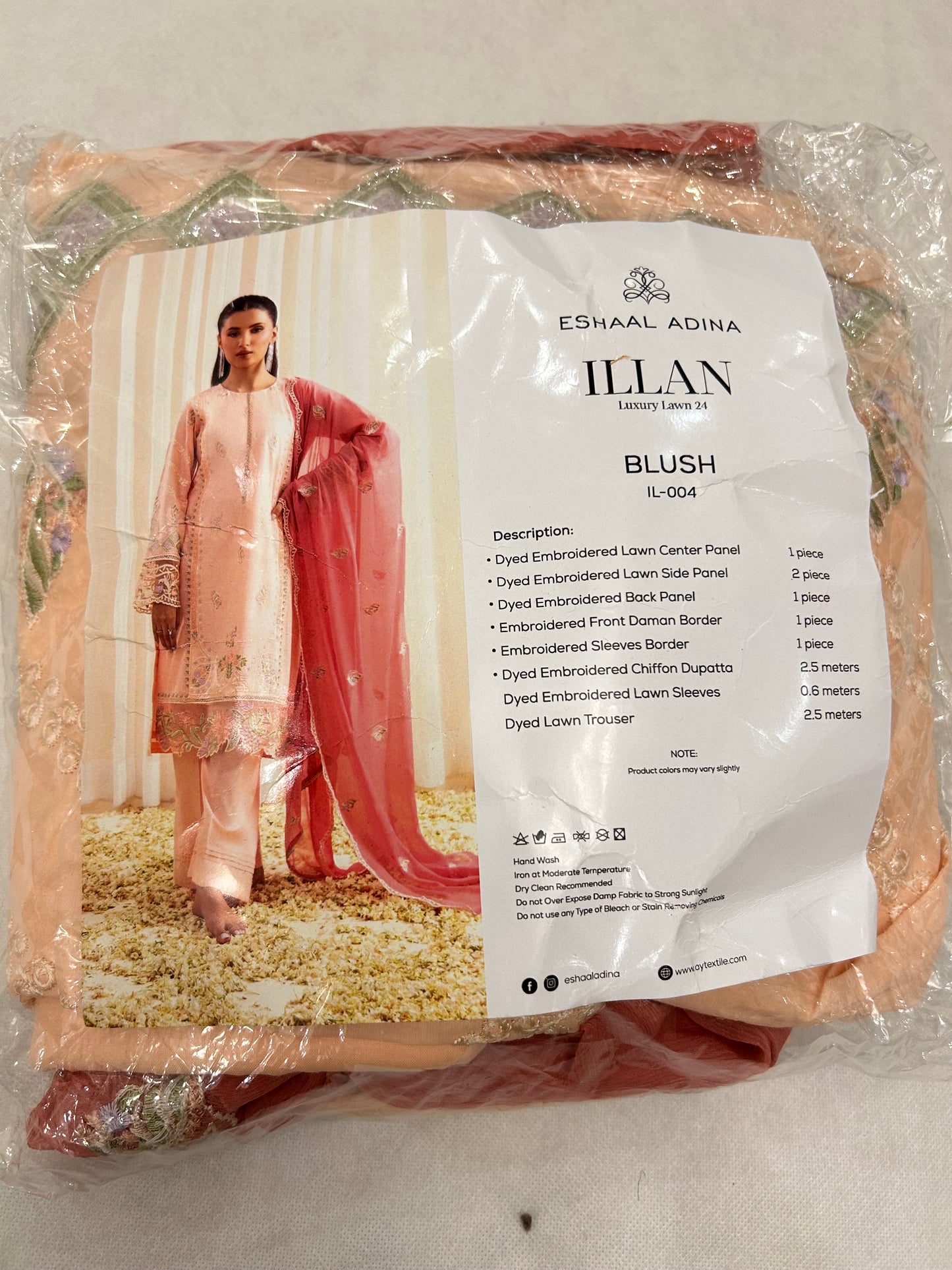 LAWN EMB WITH CHIFFON EMB 3 PC