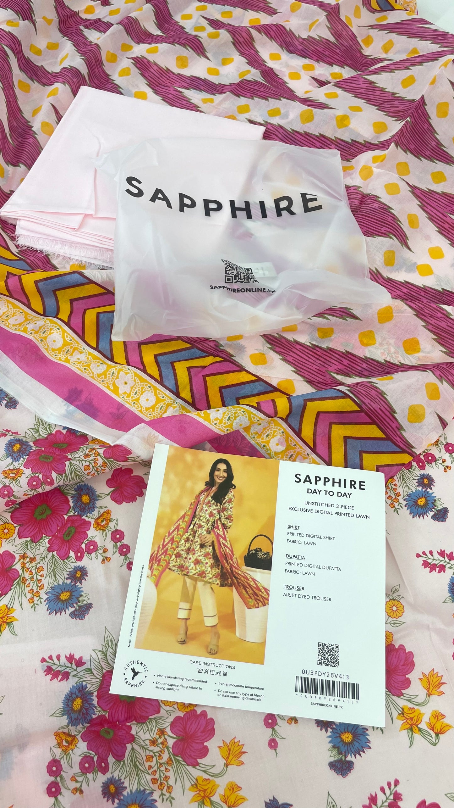 SAPPHIRE LAWN 3 PC