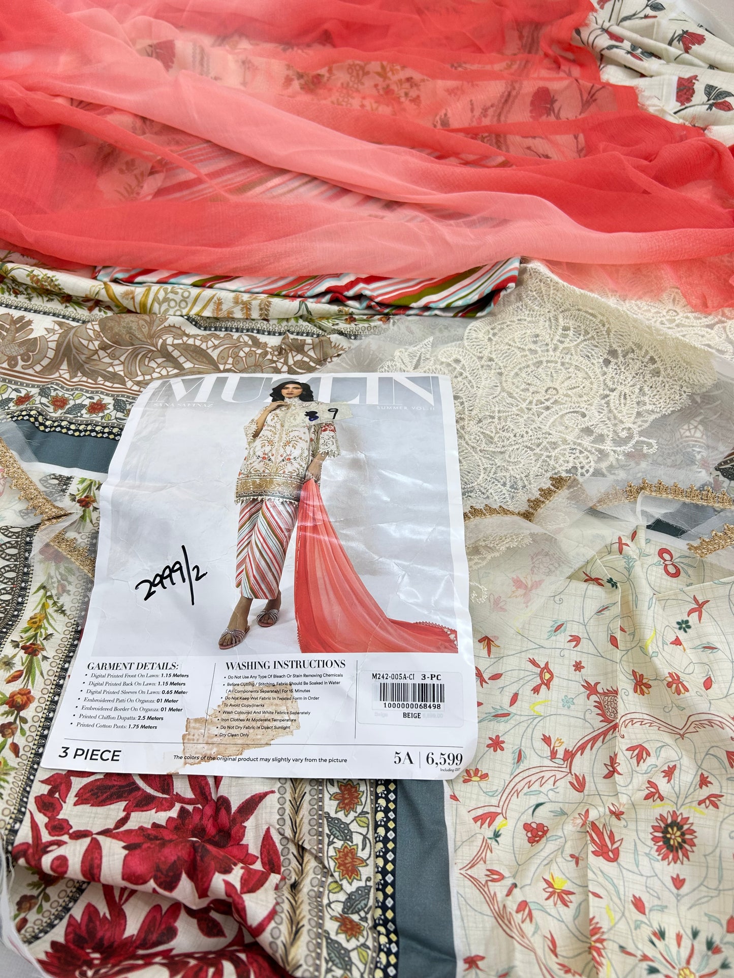 SANA SAFINAZ EMB 3 PC