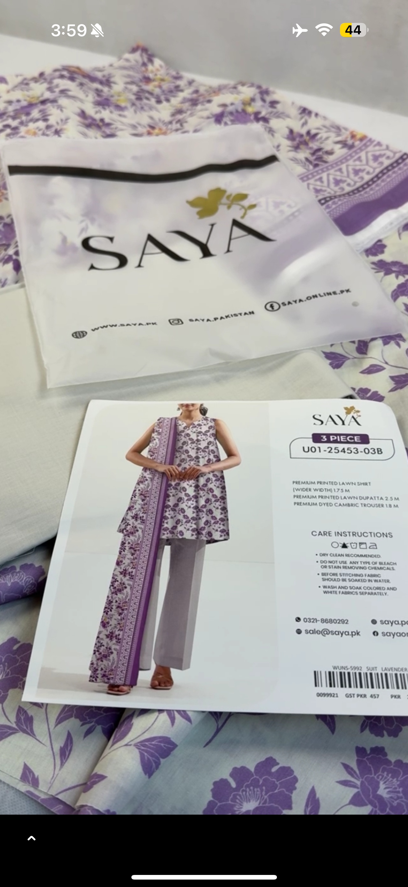 SAYA LAWN 3PC