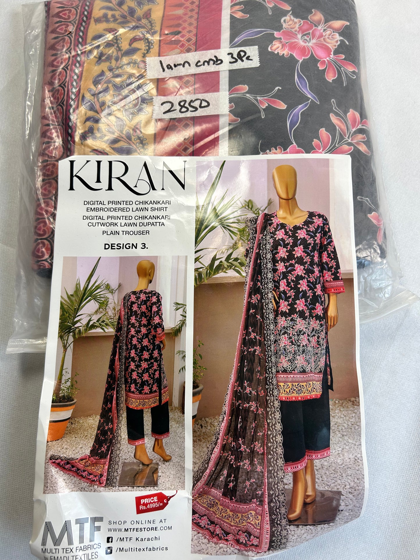 LAWN EMBROIDERED 3PC