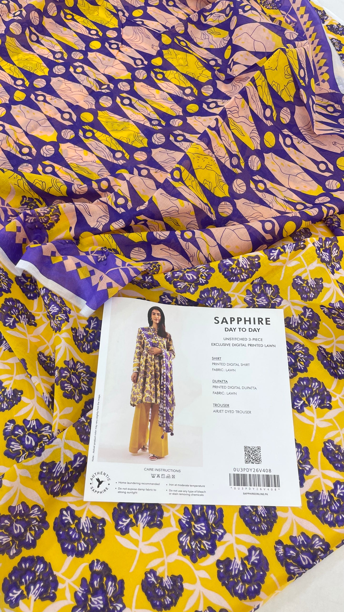 SAPPHIRE LAWN 3 PC