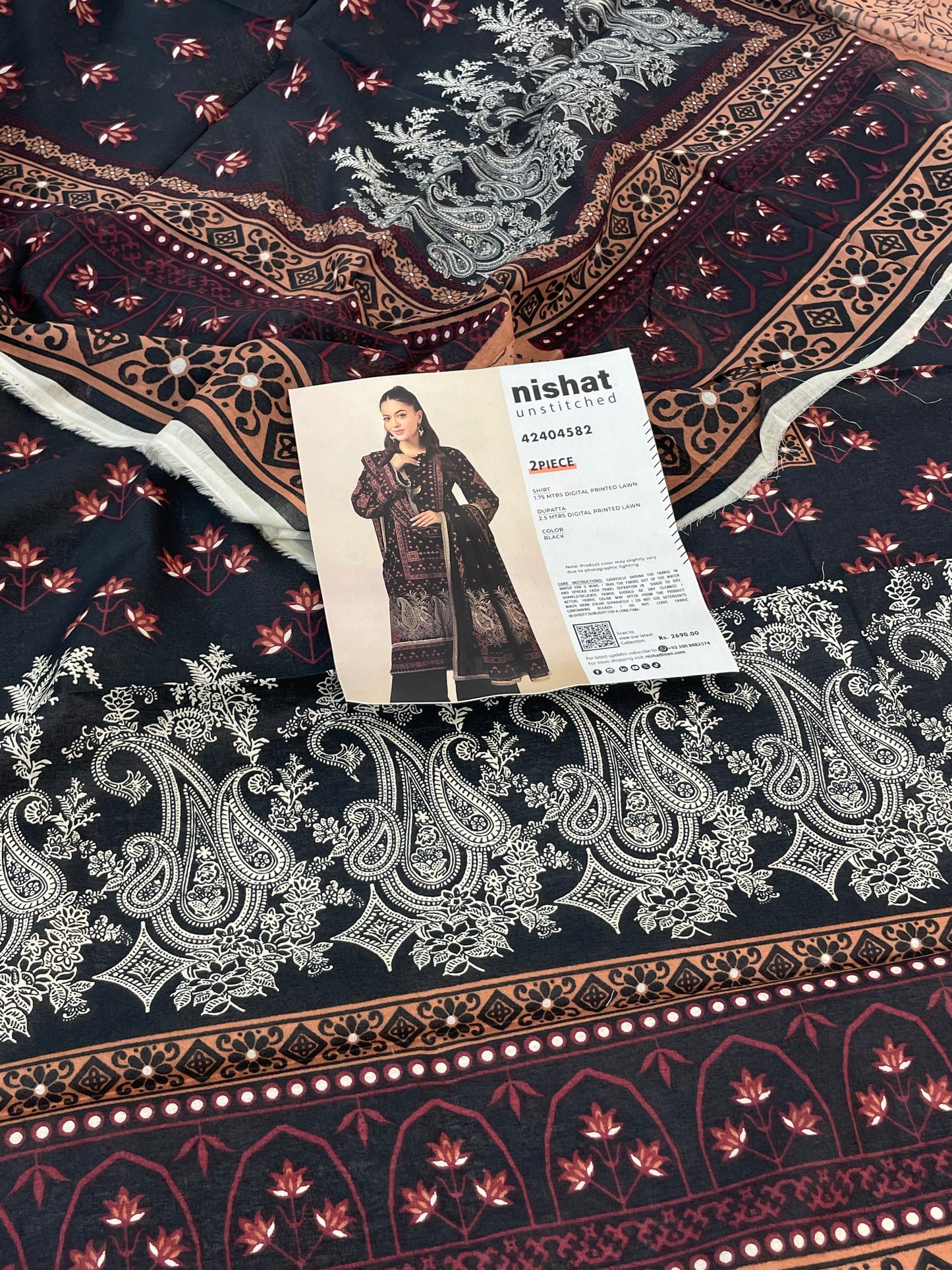 NISHAT LAWN 2 PC SHIRT DUPATTA