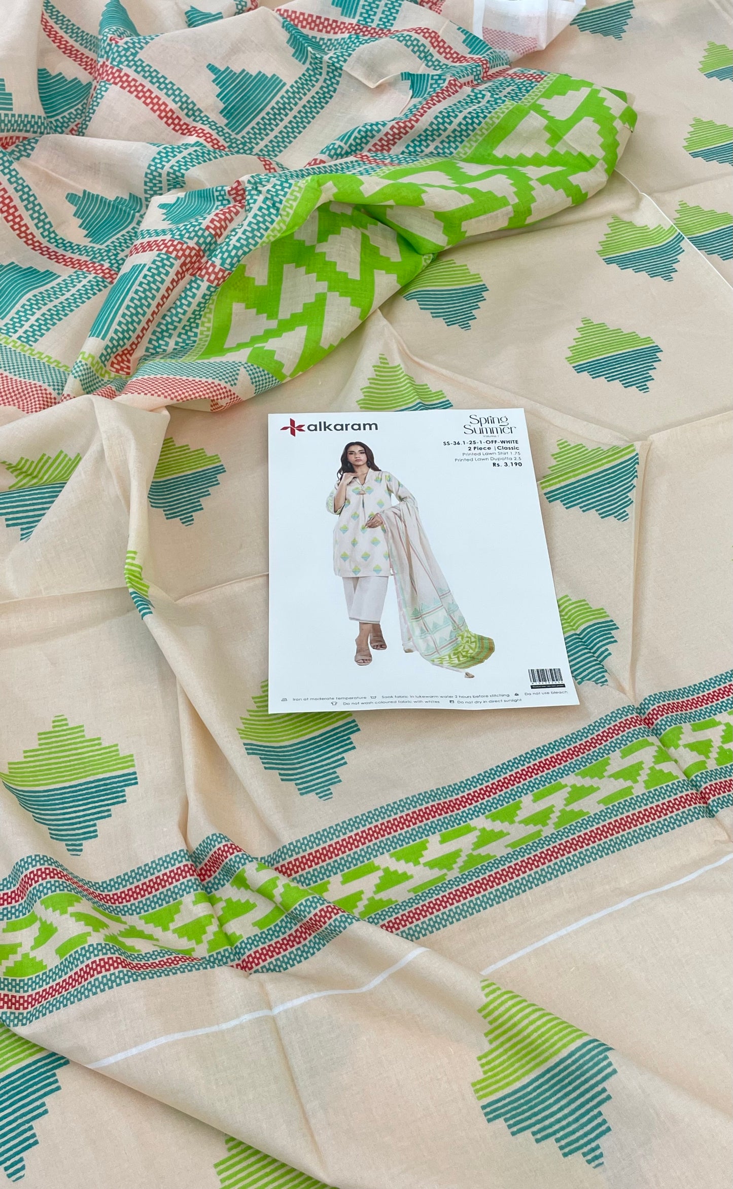 ALKARAM LAWN 2 PC SHIRT DUPATTA