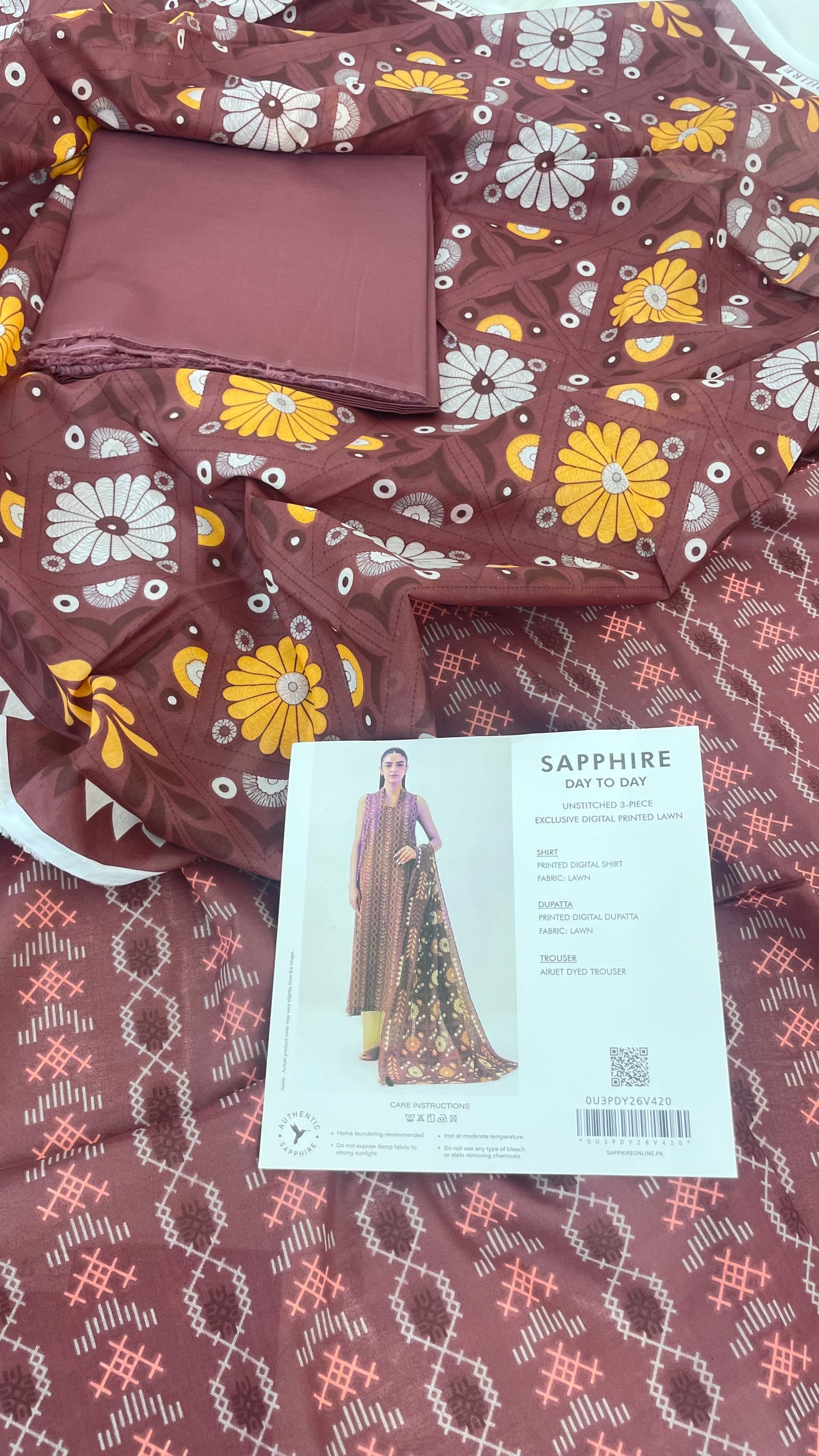 SAPPHIRE LAWN 3 PC
