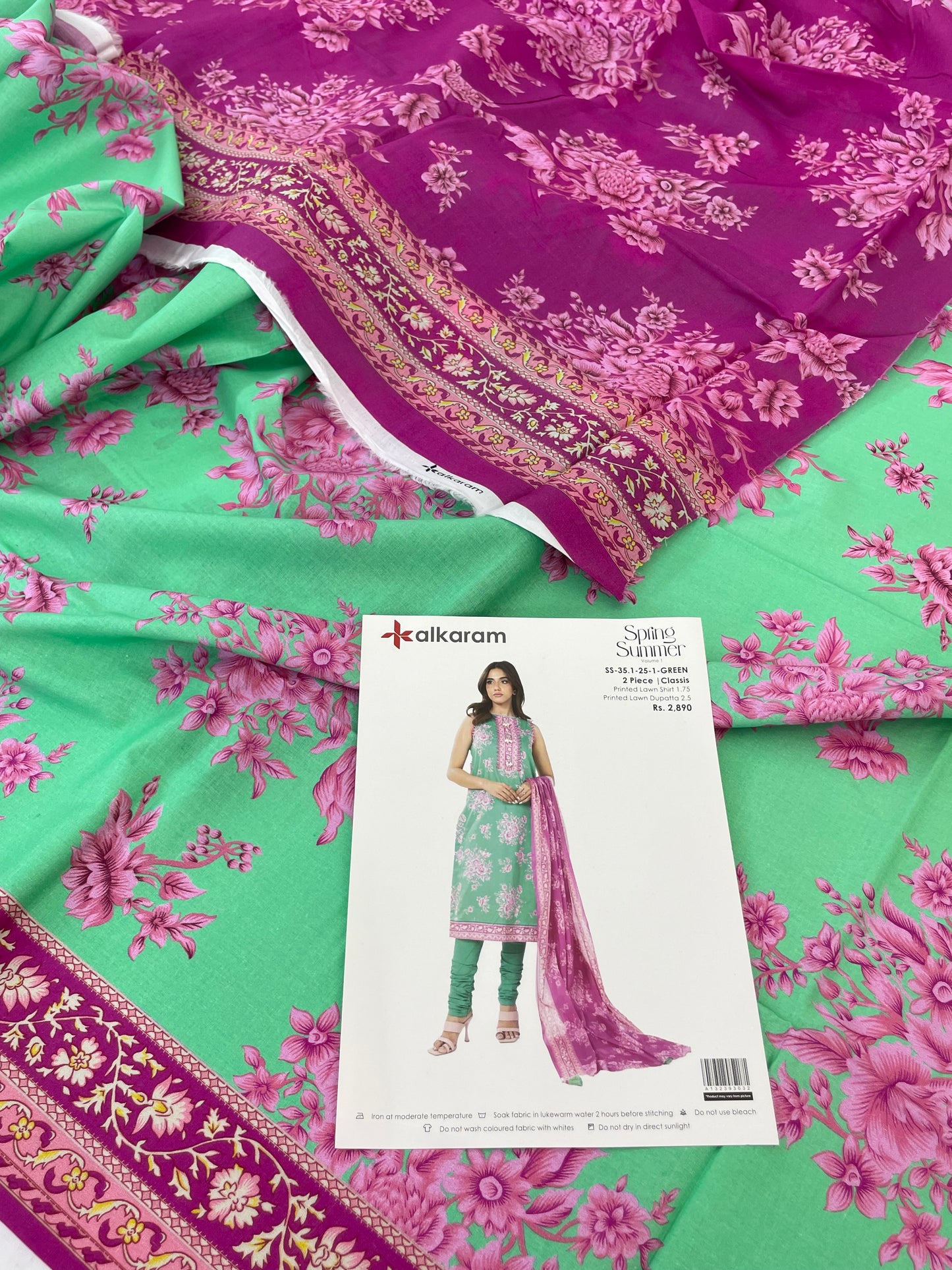 ALKARAM 2 PC SHIRT DUPATTA LAWN