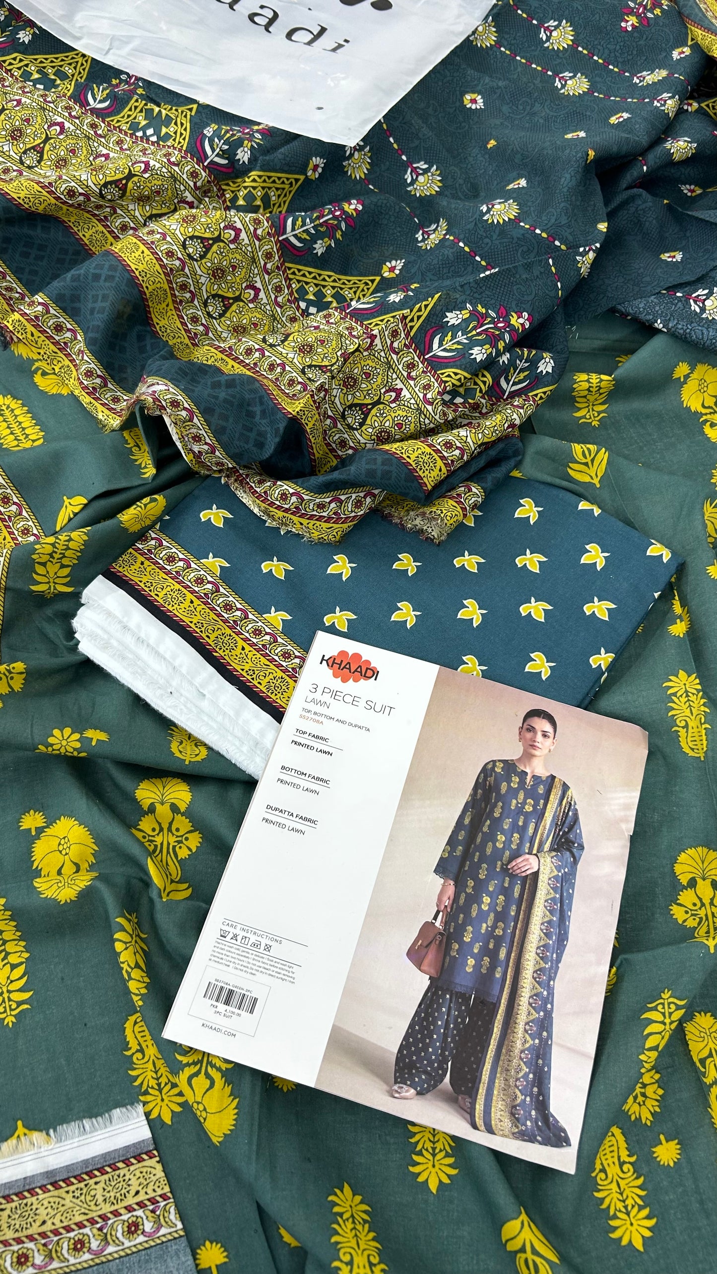 KHAADI LAWN 3 PC
