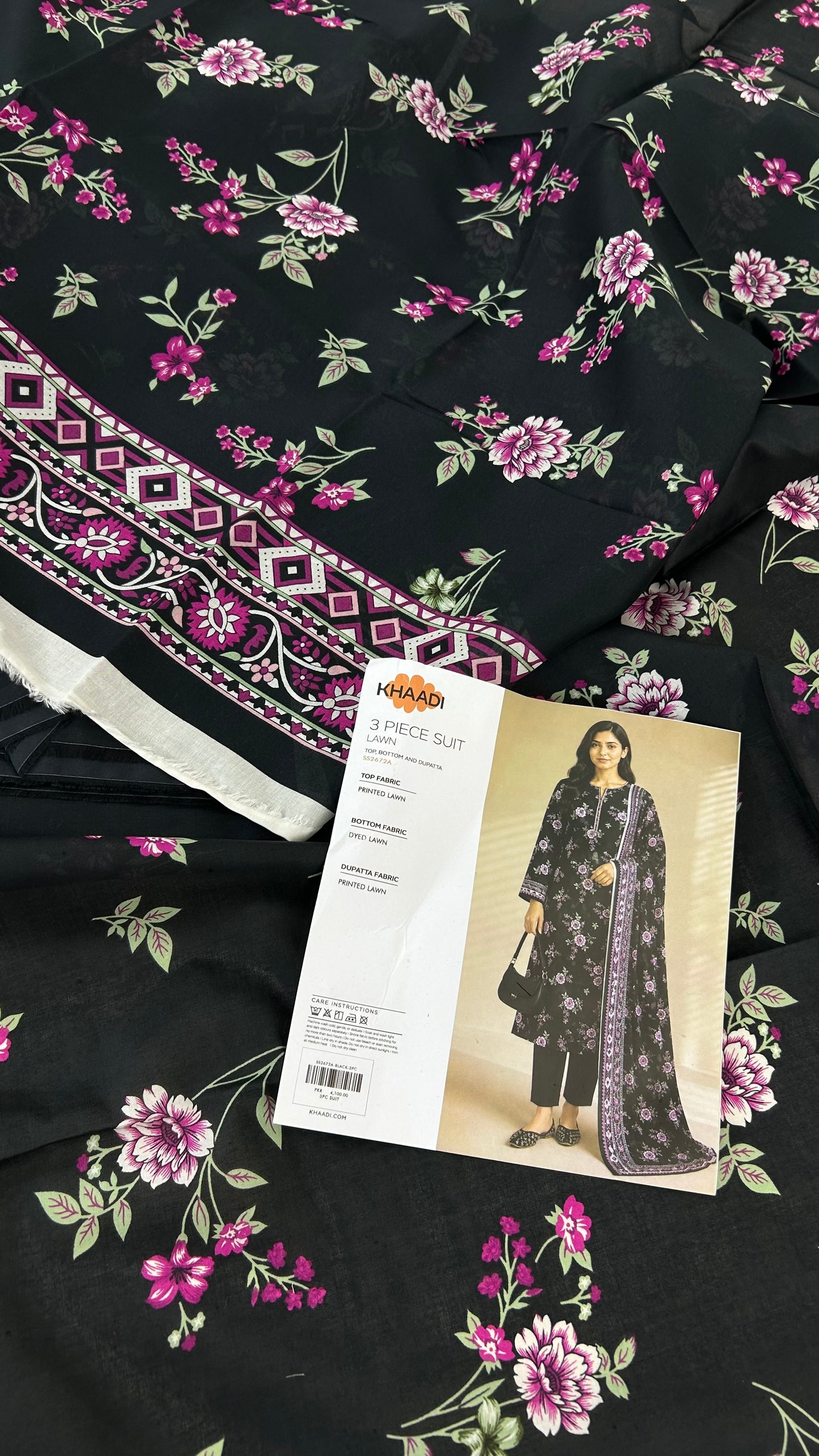 KHAADI LAWN 3 PC