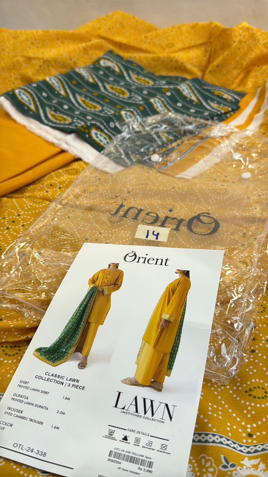 ORIENT LAWN 3 PC