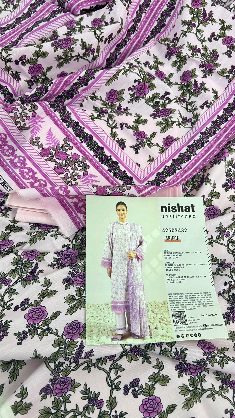 NISHAT KHADDAR 3 PC