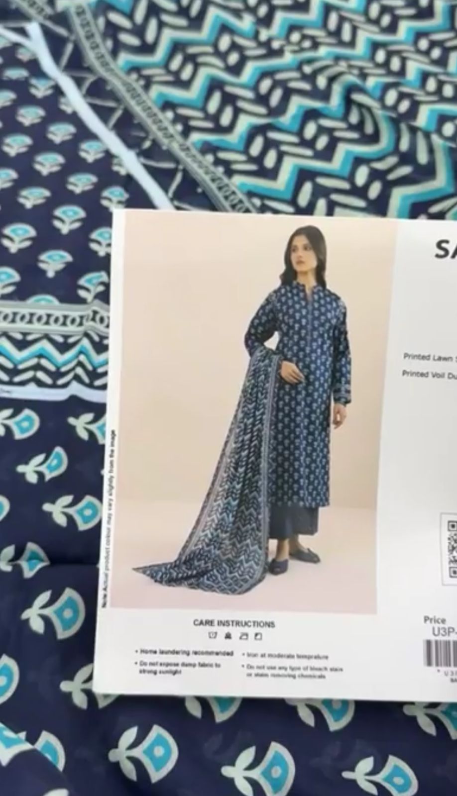 SAPPHIRE LAWN 2 PC SHIRT DUPTA