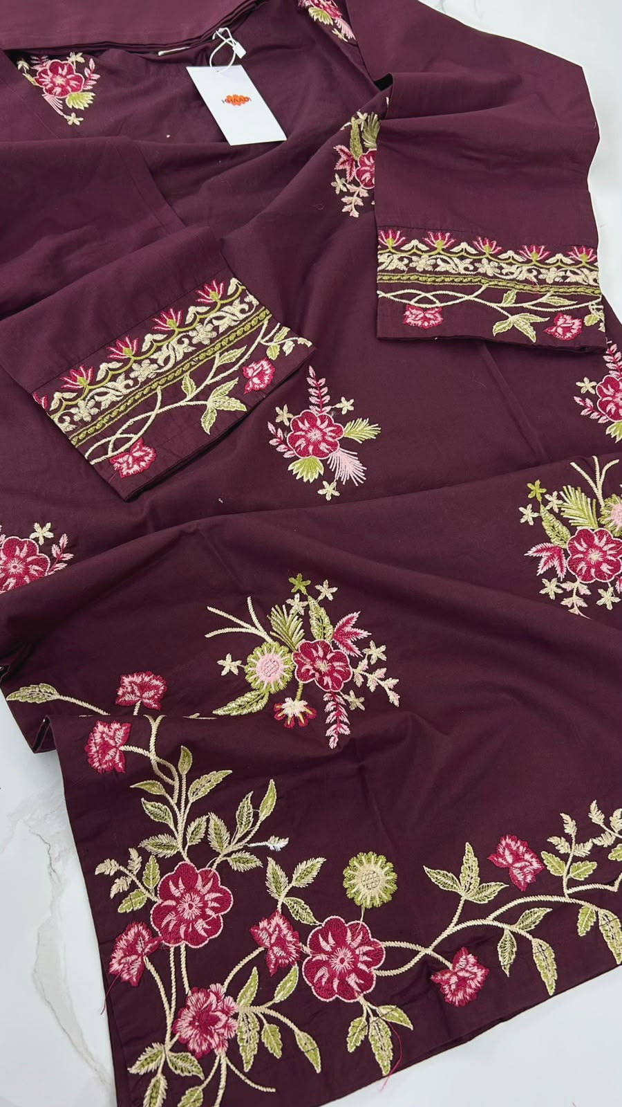 KHAADI EMB STITCH LAWN 2 PC