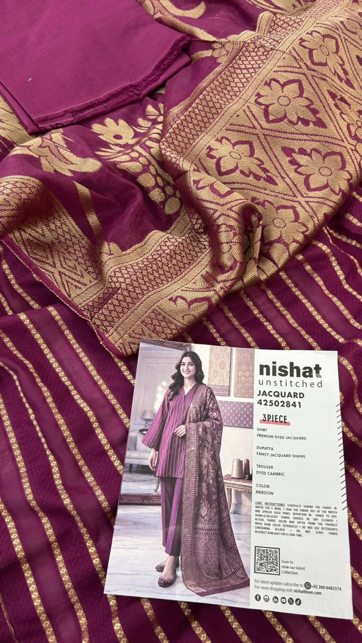 NISHAT JACQUARD LAWN 3 PC