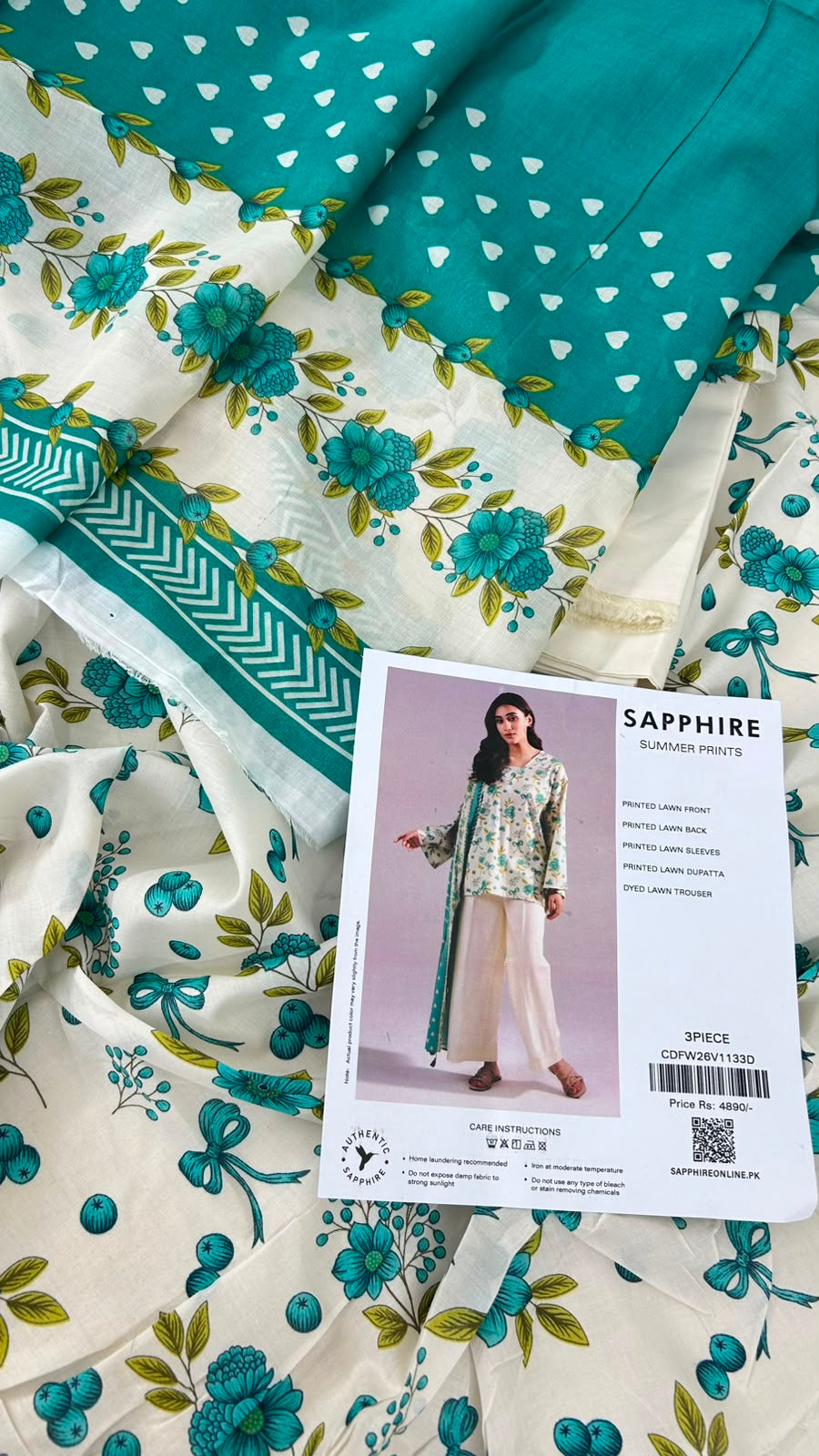 SAPPHIRE LAWN 3 PC