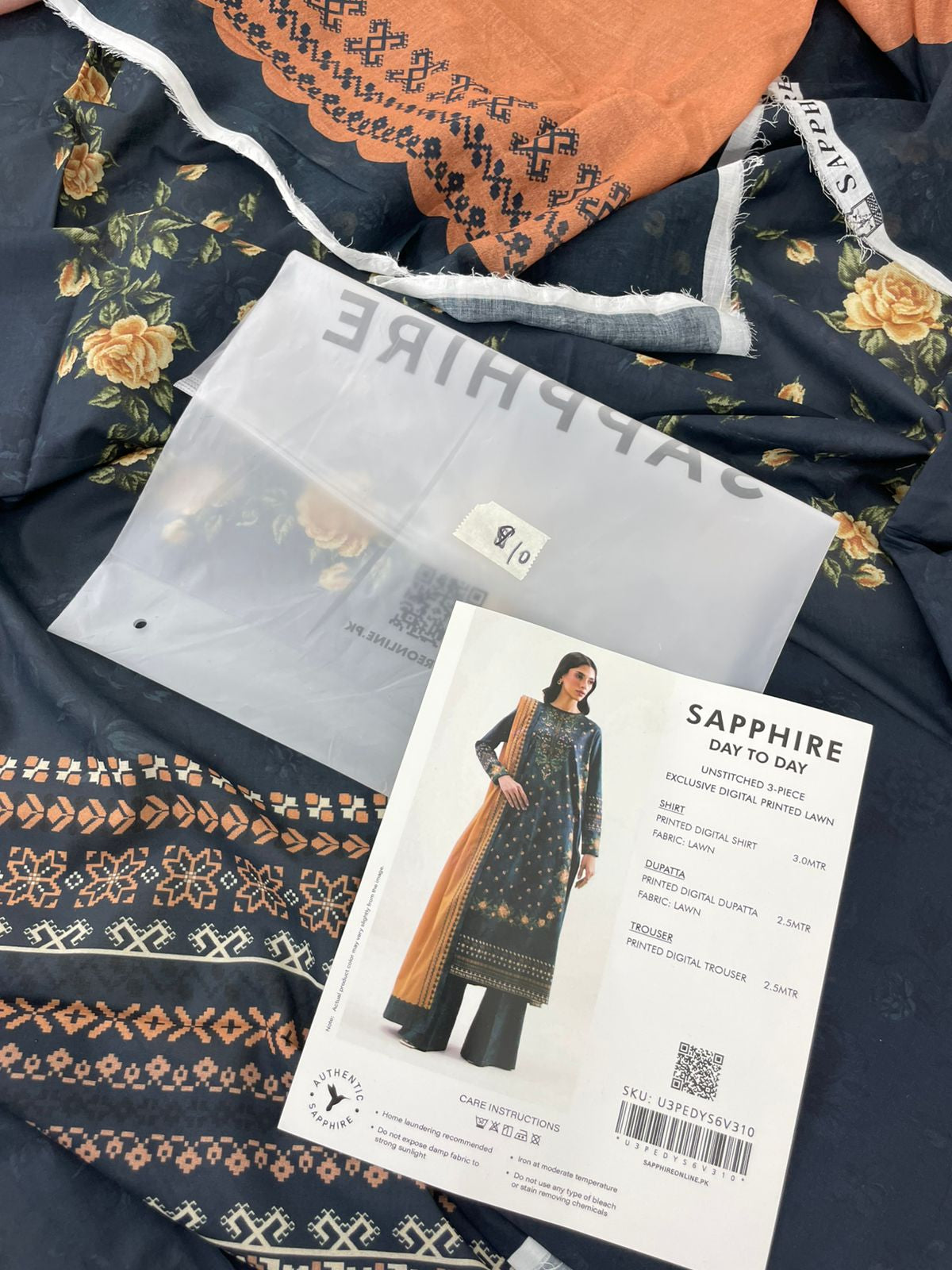 SAPPHIRE LAWN 3 PC
