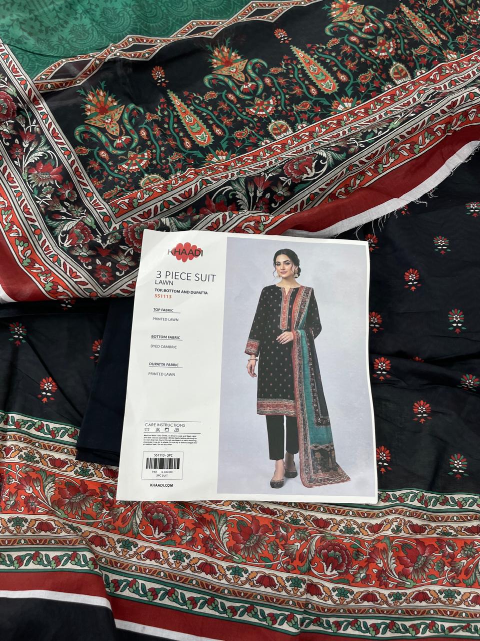 KHAADI LAWN 3PC