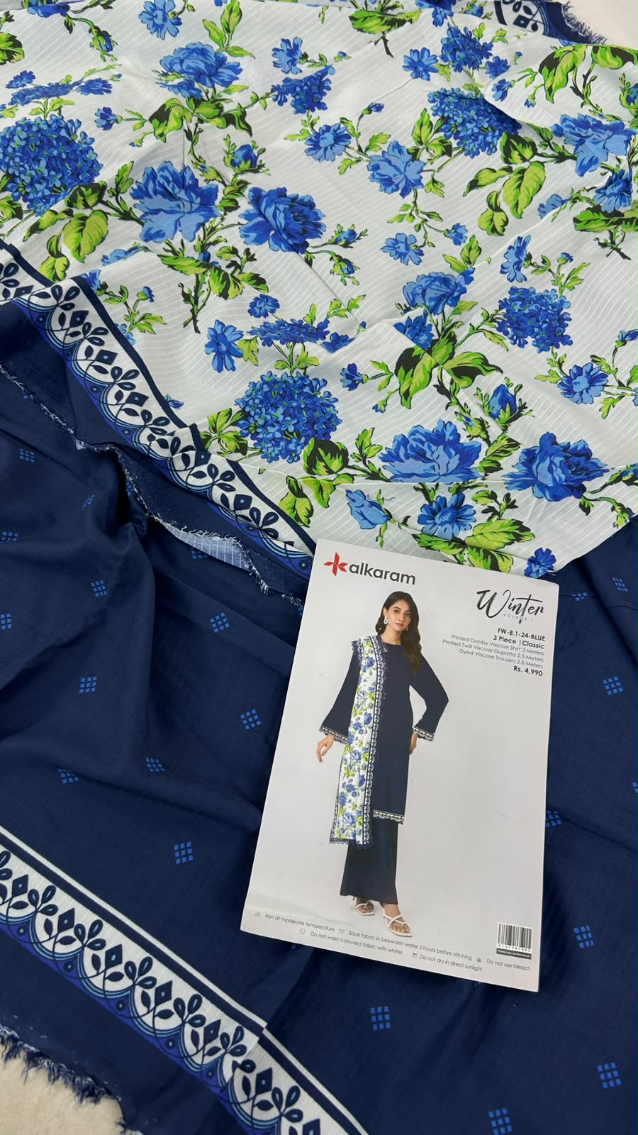 ALKARAM DOBBY VISCOSE 3PC