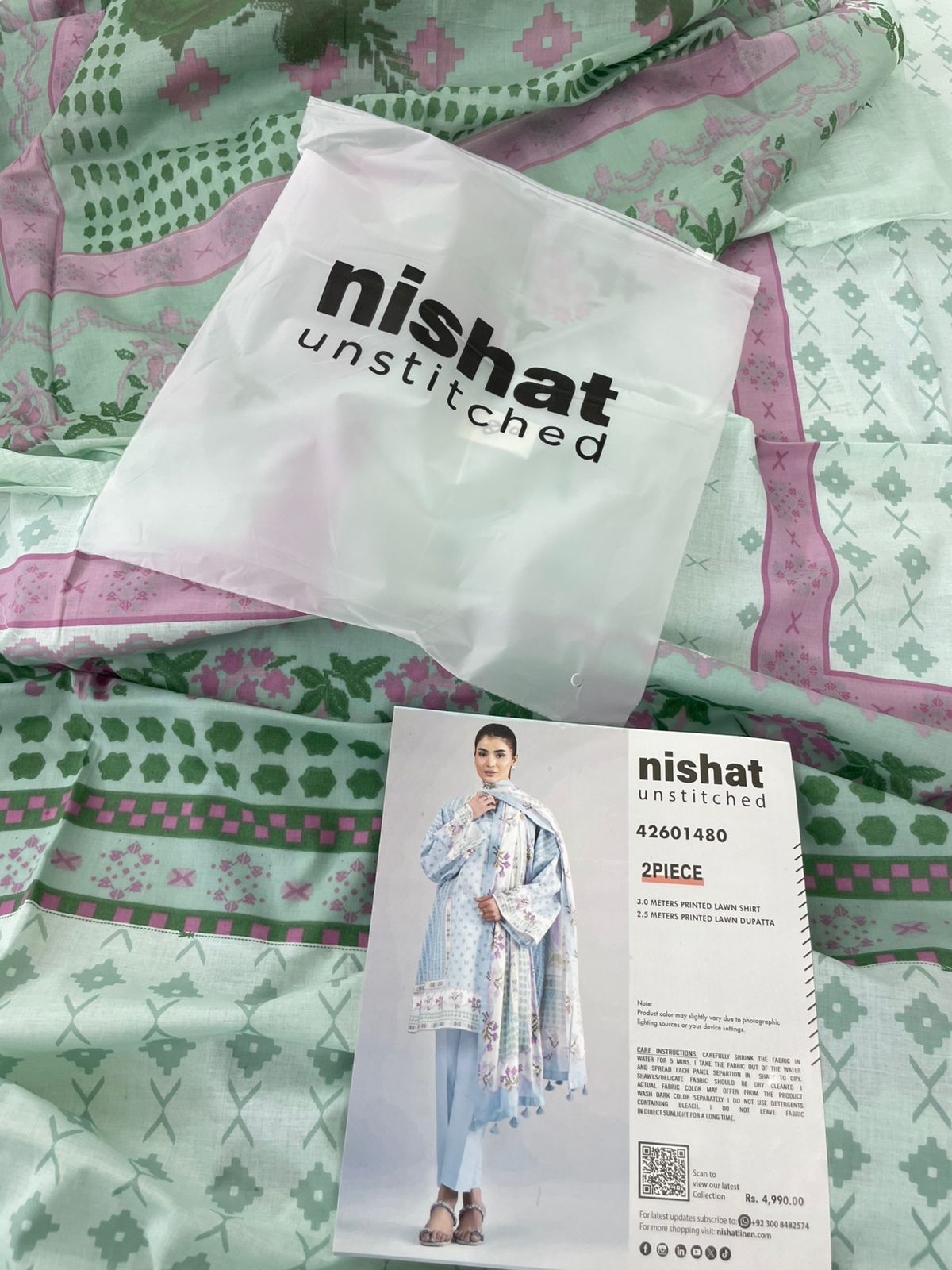 NISHAT 2 PC SHIRT DUPATTA