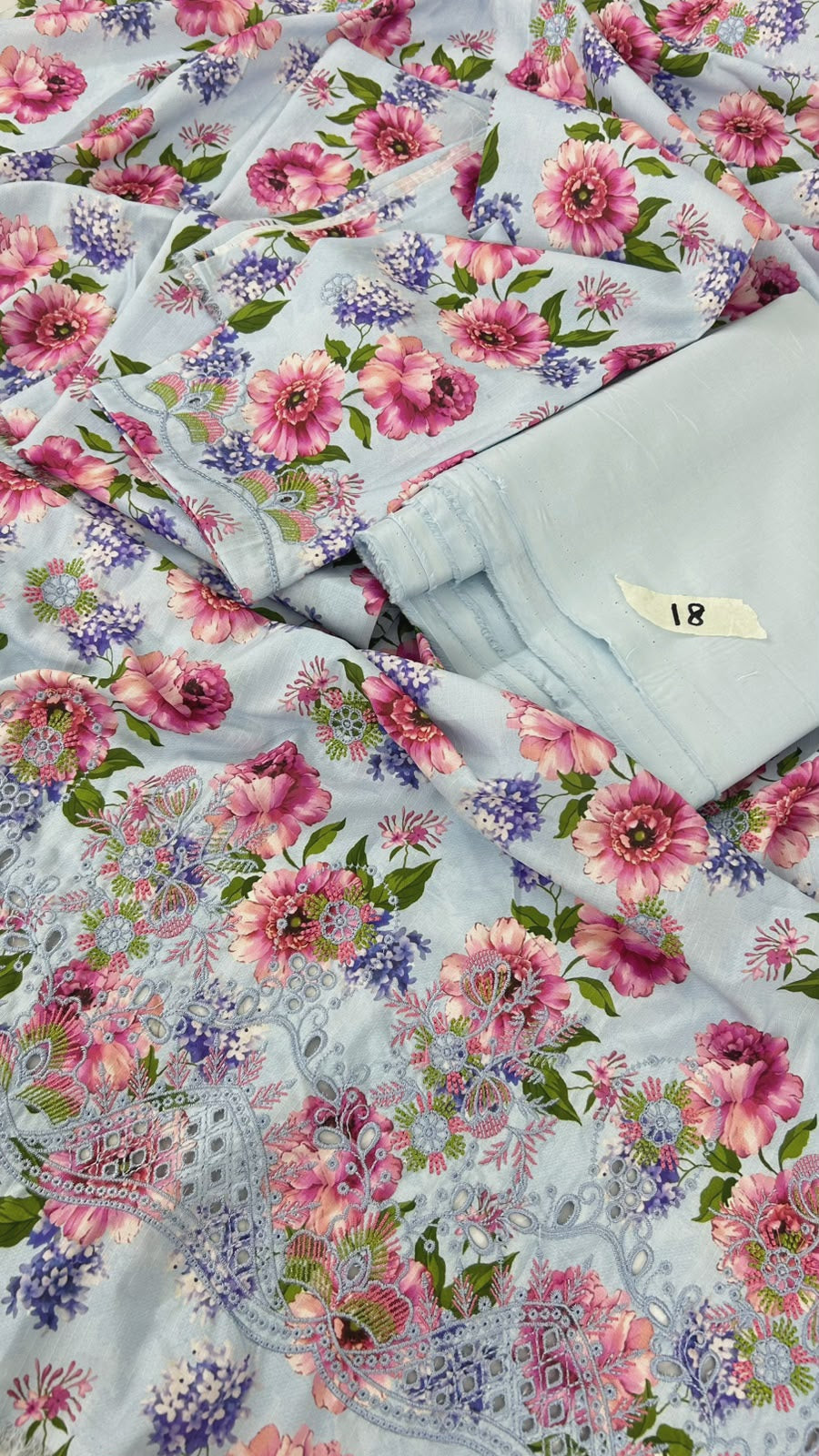 CHICKANKARI LAWN 2 PC SHIRT TROUSER