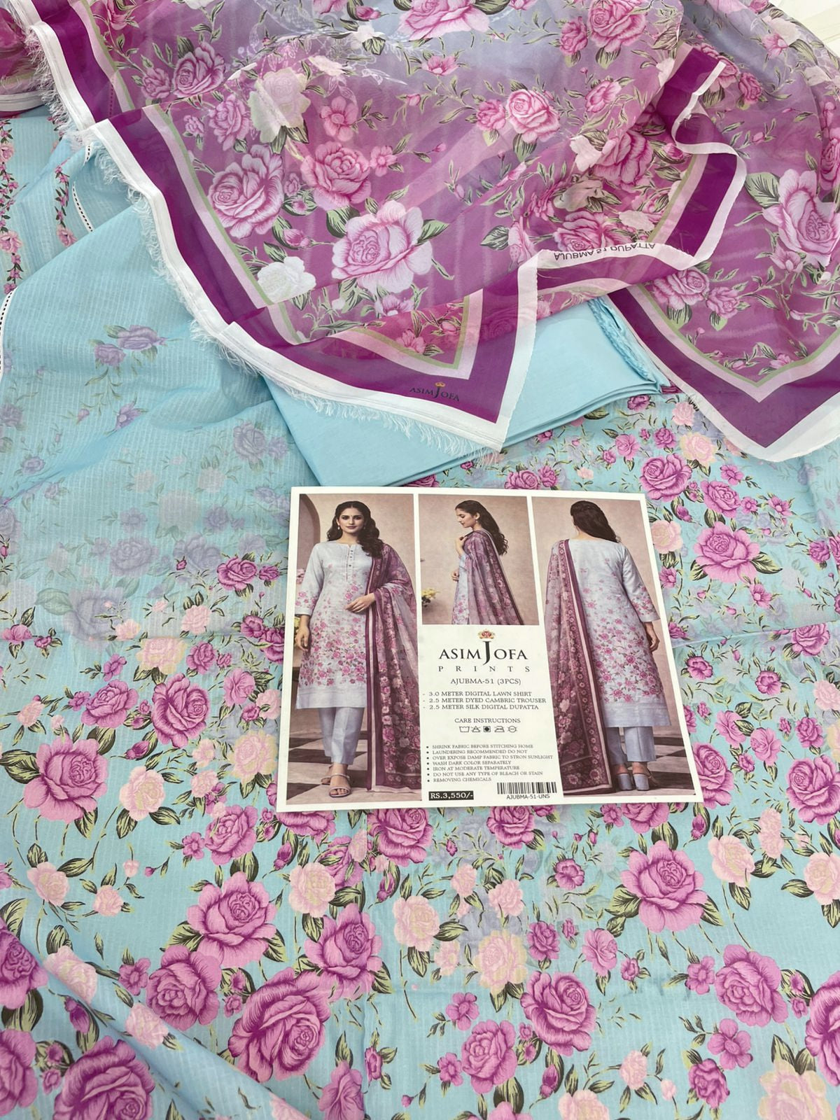 ASIMJOFA LAWN 3 PC