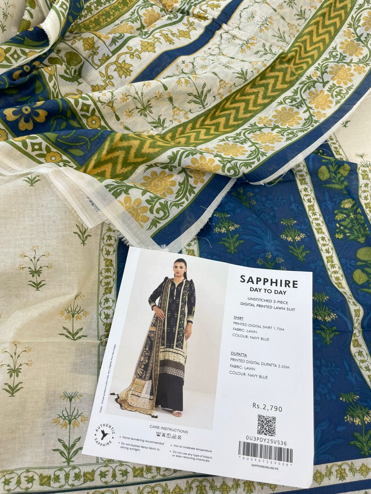 SAPPHIRE LAWN 2 PC SHIRT DUPATTA