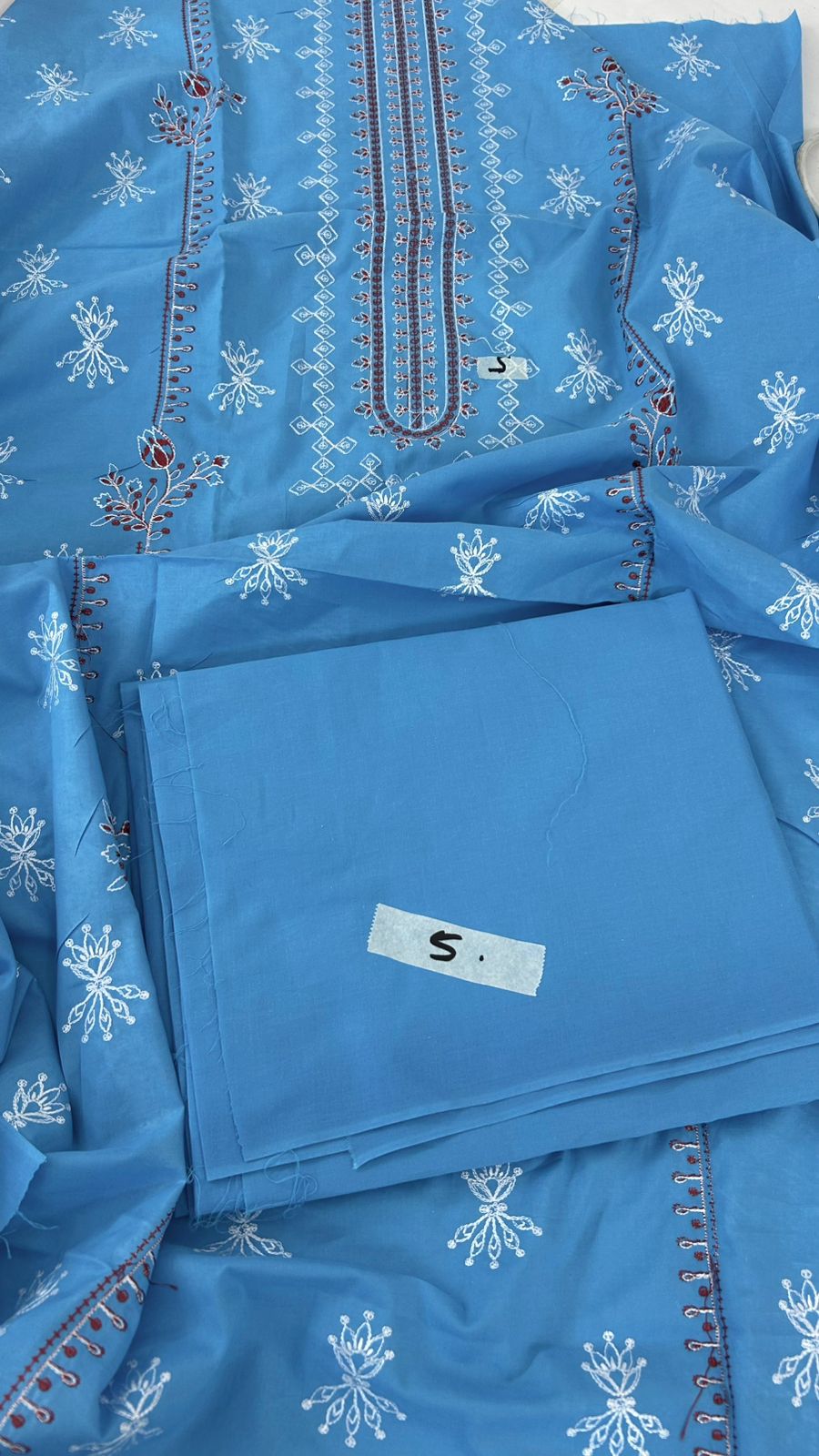 BAREEZE EMB 2PC SHIRT TROUSER