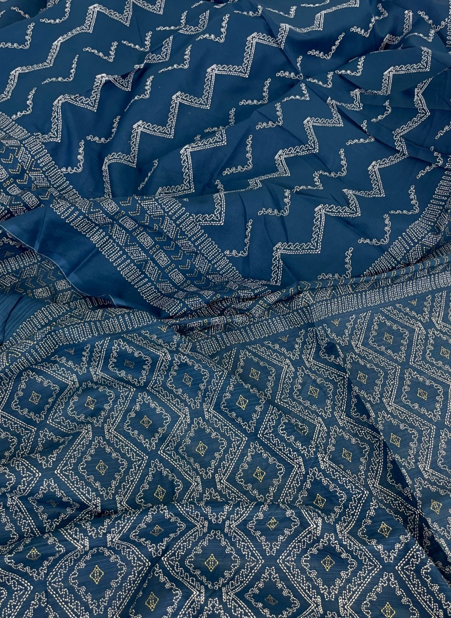 J. BLOCK PRINT LAWN 2 PC SHIRT DUPATTA