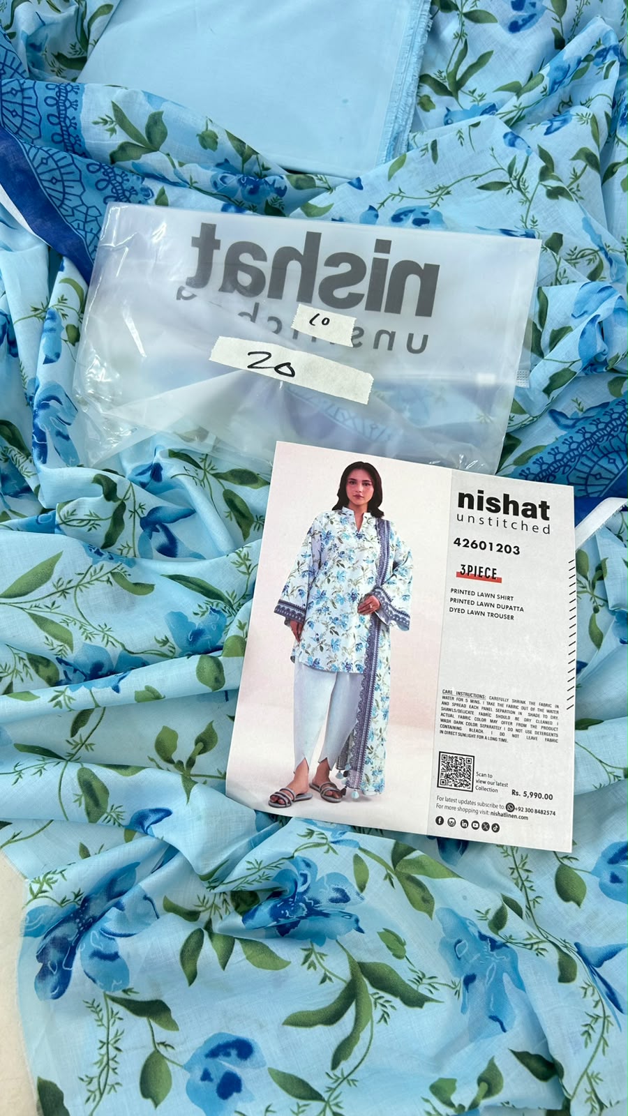 NISHAT LAWN 3 PC