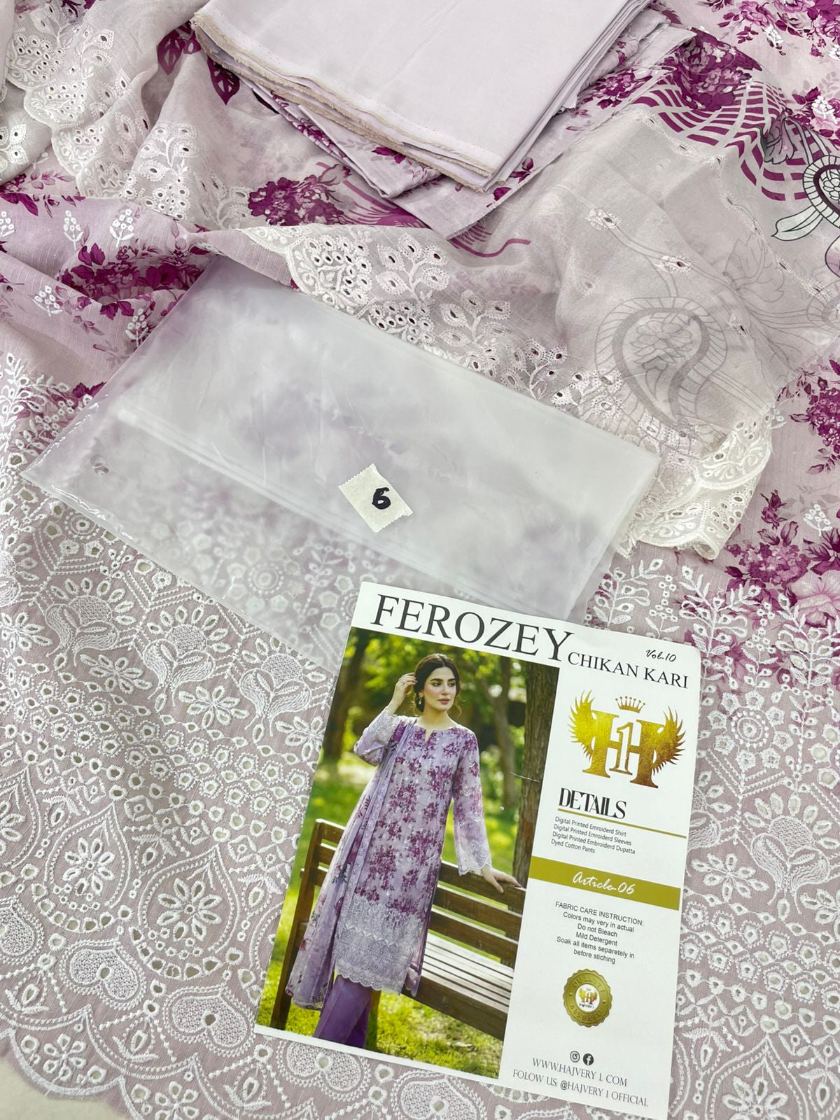 LUXURY LAWN CHIKANKARI 3PC