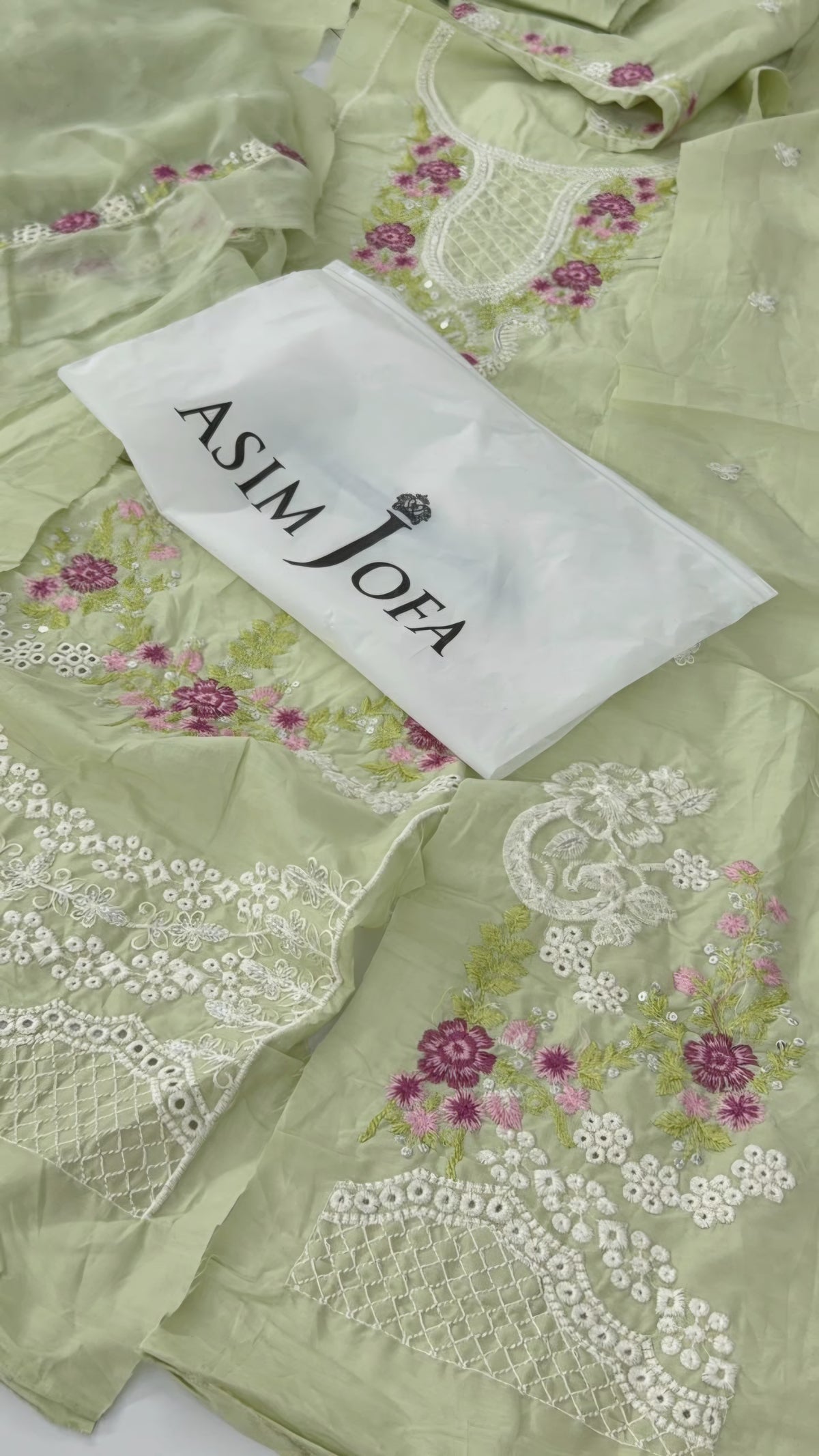 ASIMJOFA EMBROIDERED 2 PC LAWN SHIRT DUPATTA