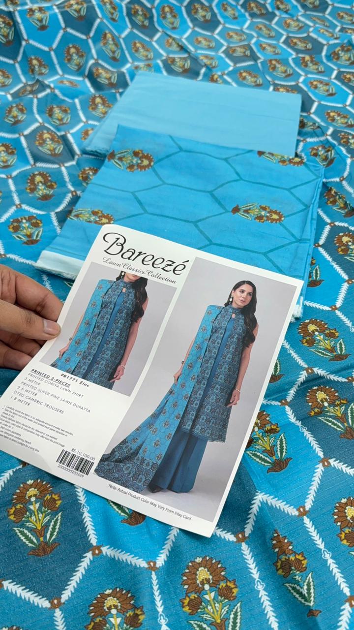 BAREEZE BANADORA LAWN 3 PC