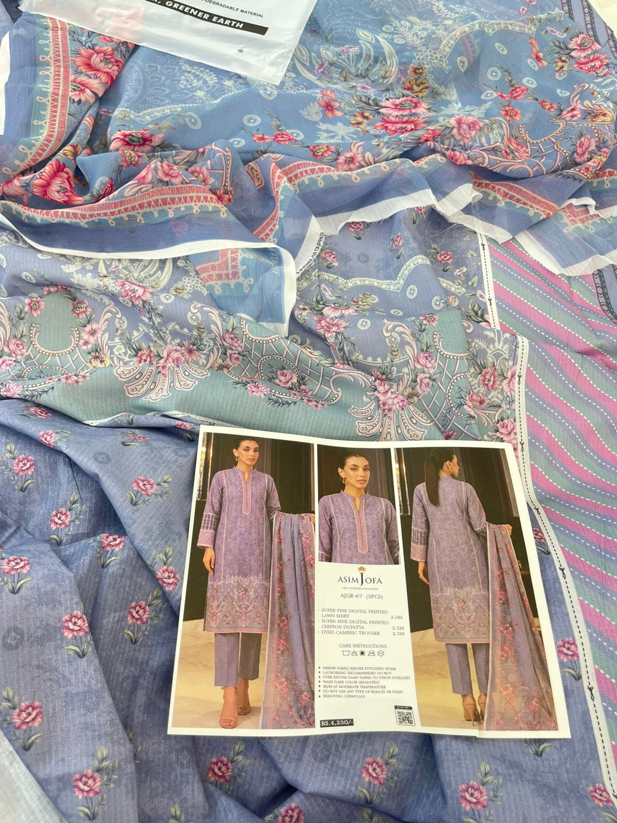 ASIMJOFA LAWN 3 PC