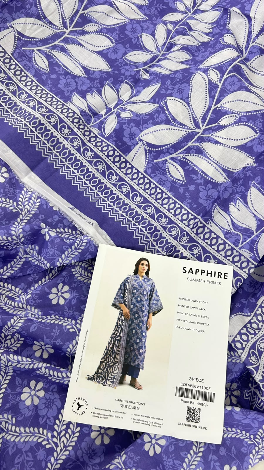 SAPPHIRE LAWN 3 PC