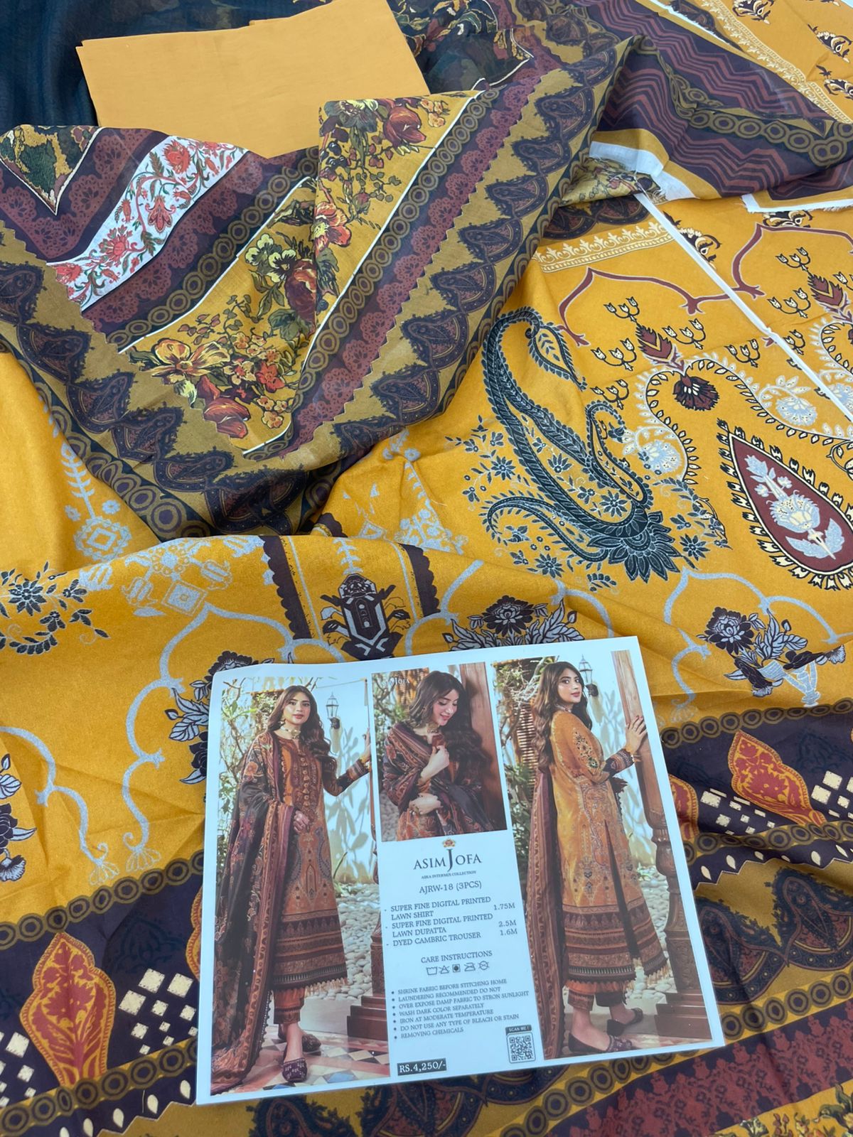 ASIM JOFA LAWN 3 PC