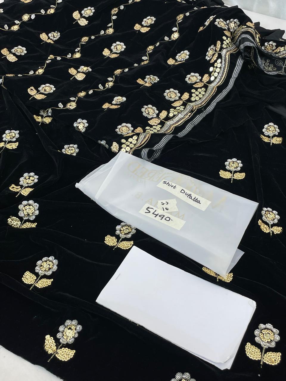 MARIA B EMB VELVET 2 PC