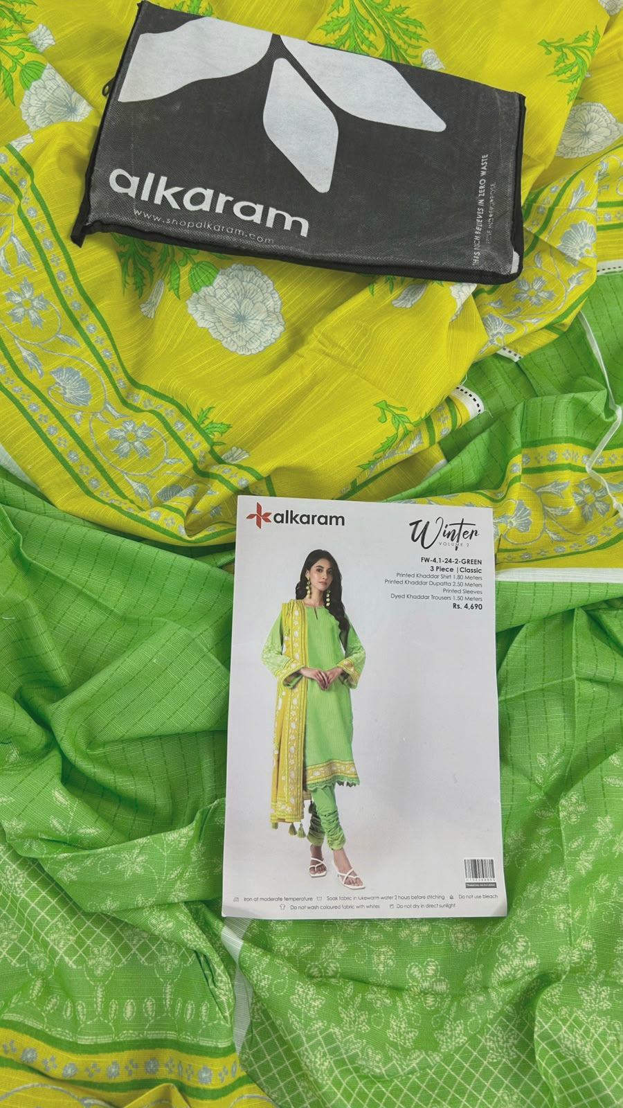 ALKARAM KHADDAR 3 PC