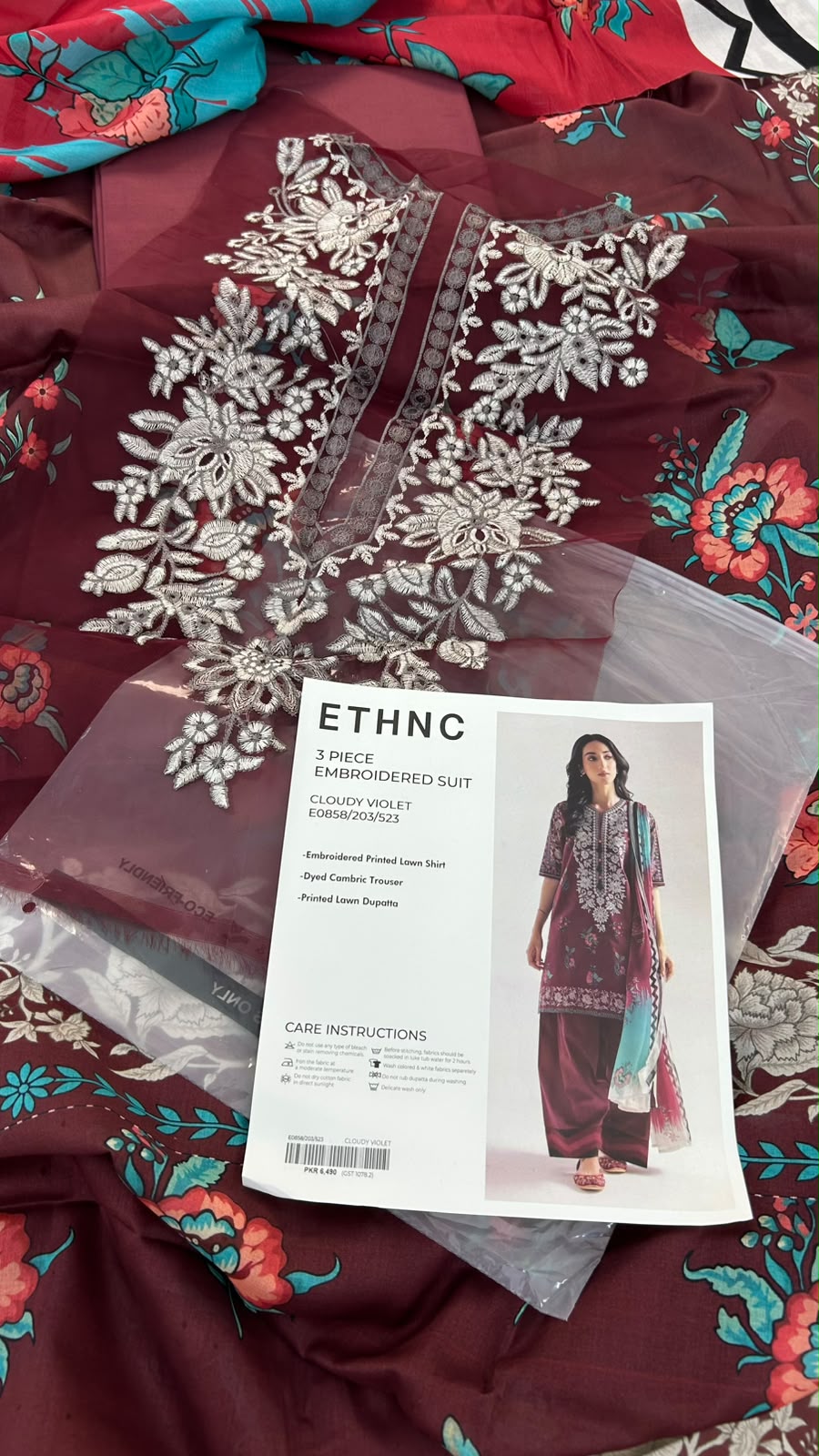 ETHNC EMB LAWN 3 PC