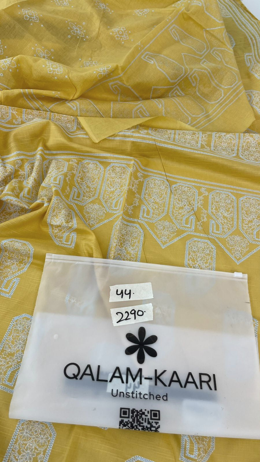 QALAM-KAARI BLOCK PRINT 2 PC LAWN SHIRT DUPATTA