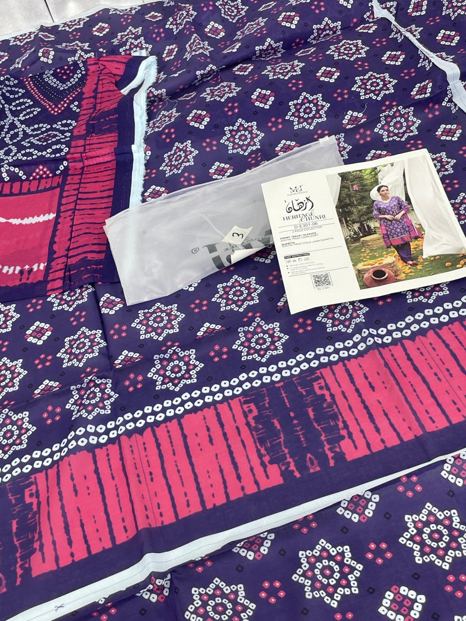 GRAND SALE-CHUNRI LAWN SHIRT DUPATTA