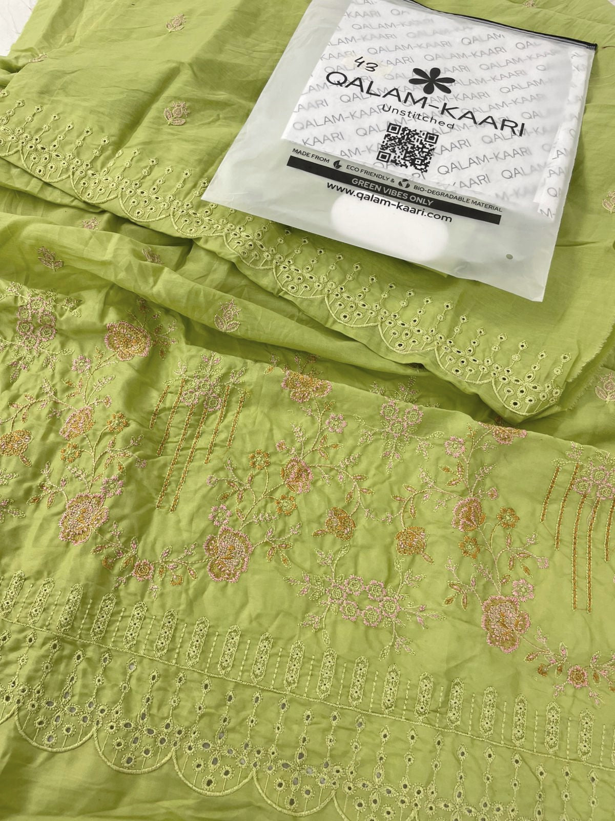 QALAMKAARI 2 PC EMB SHIRT TROUSER