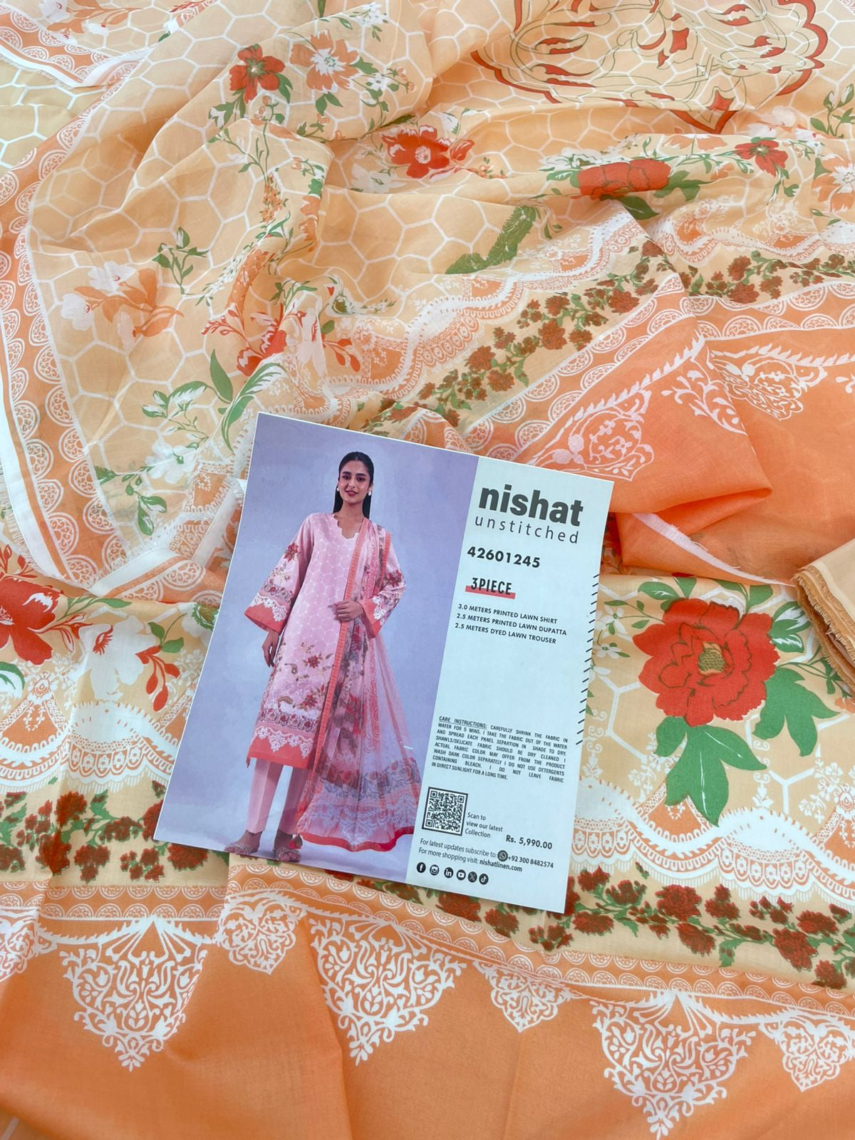 NISHAT LAWN 3 PC