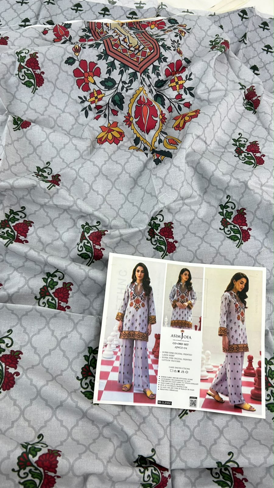 ASIMJOFA 2 PC LAWN SHIRT TROUSER