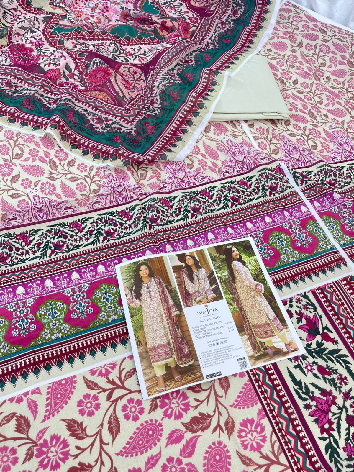 ASIM JOFA LAWN 3 PC
