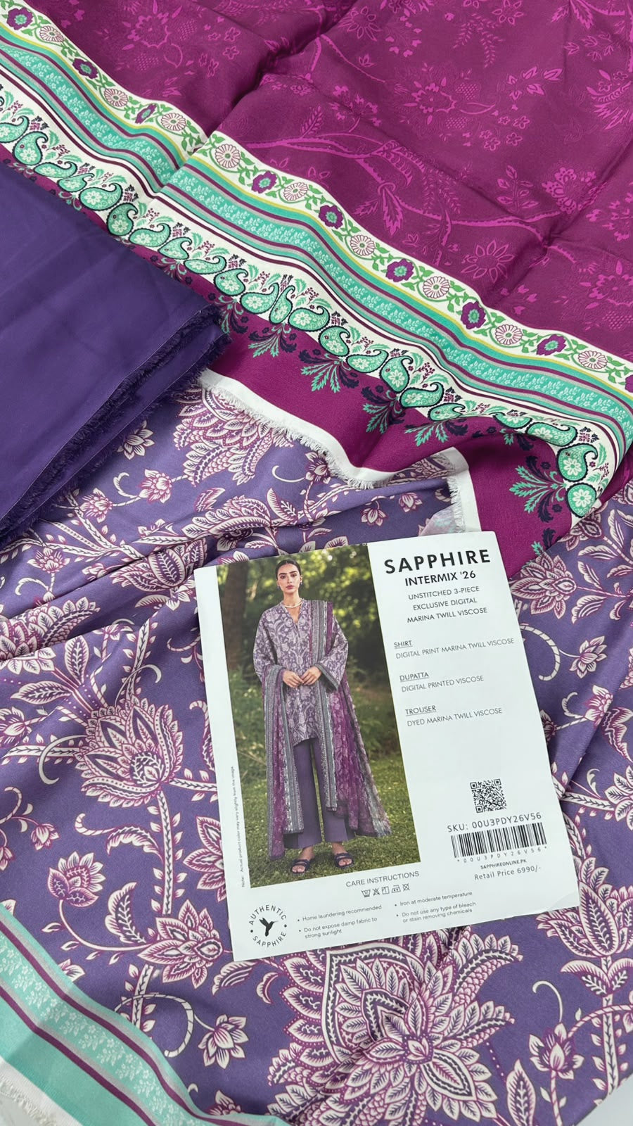 SAPPHIRE TWIL MARINA VISCOSE 3 PC
