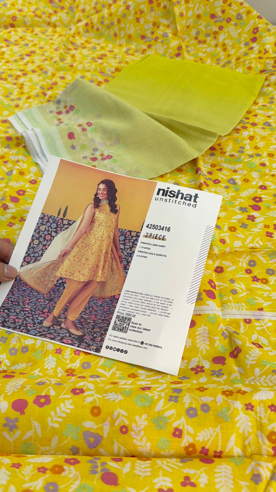 NISHAT LAWN 2 PC SHIRT DUPTA