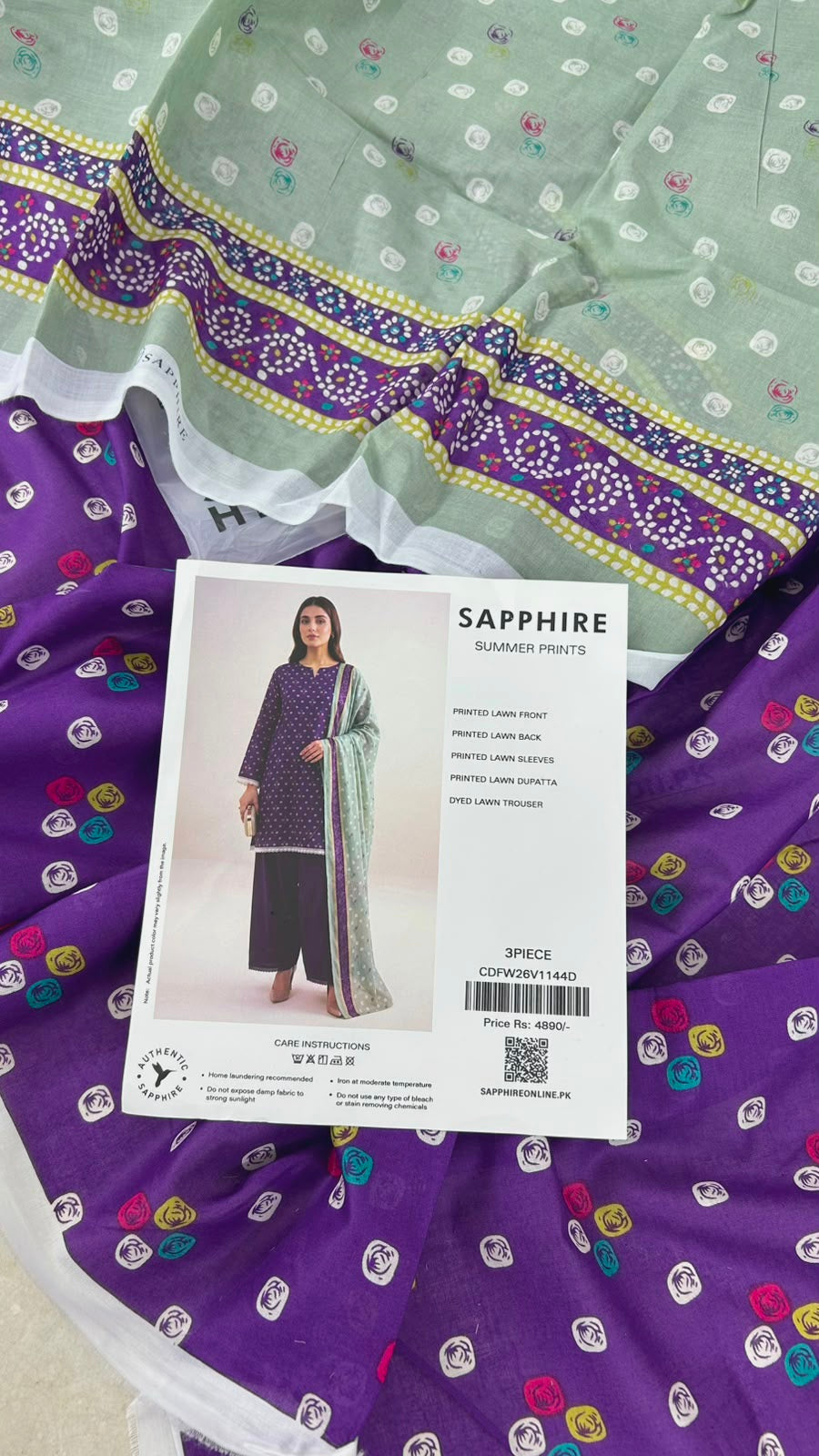 SAPPHIRE LAWN 3 PC