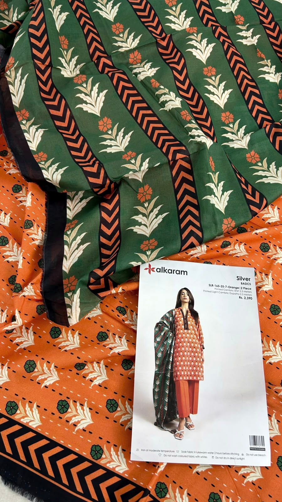 ALKARAM 2 PC SHIRT DUPATTA LAWN
