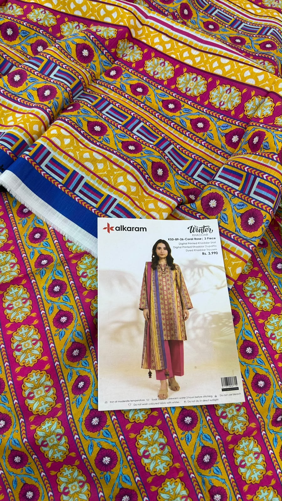 ALKARAM KHADDAR 3 PC