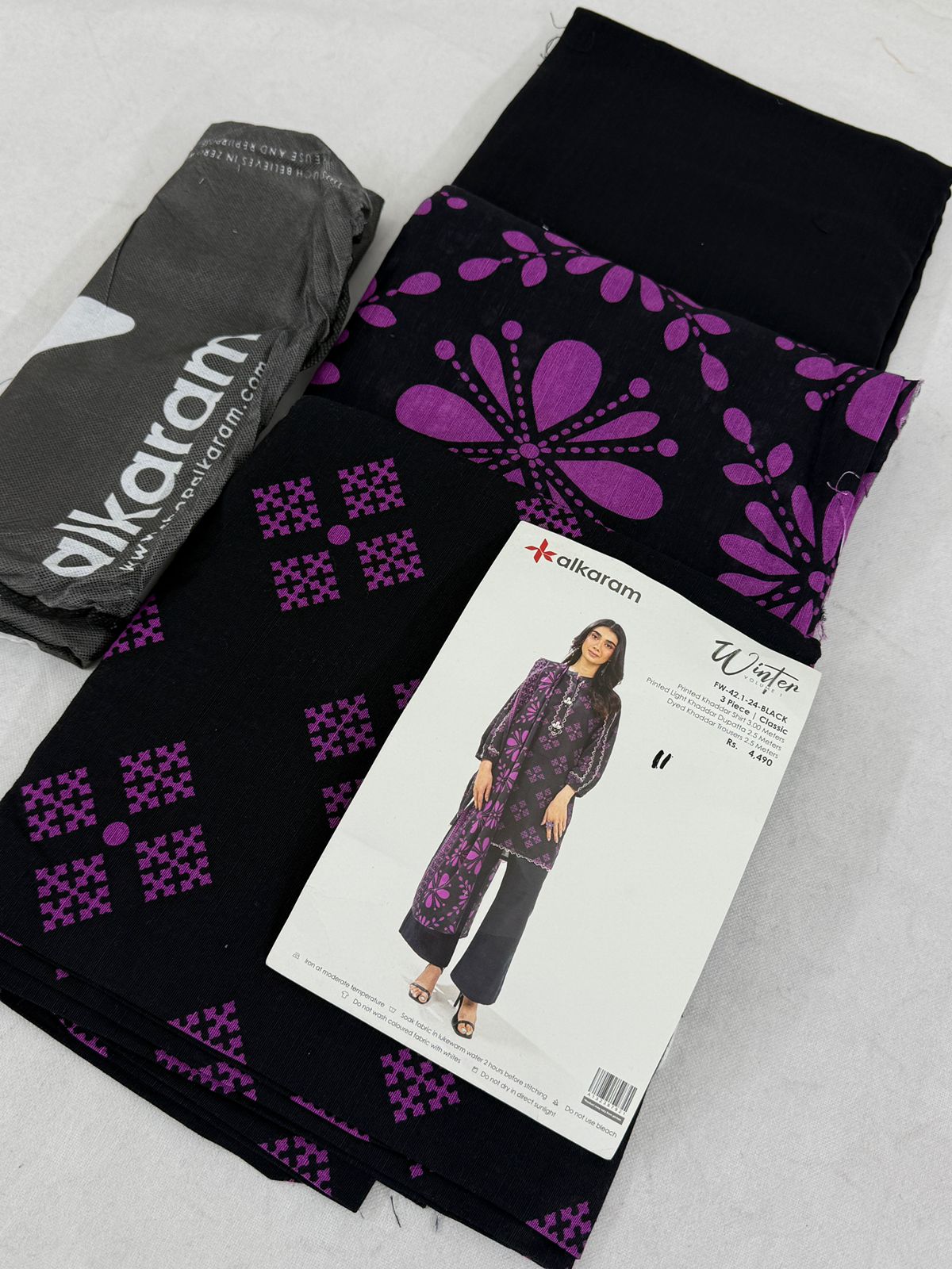 ALKARAM KHADDAR 3 PC